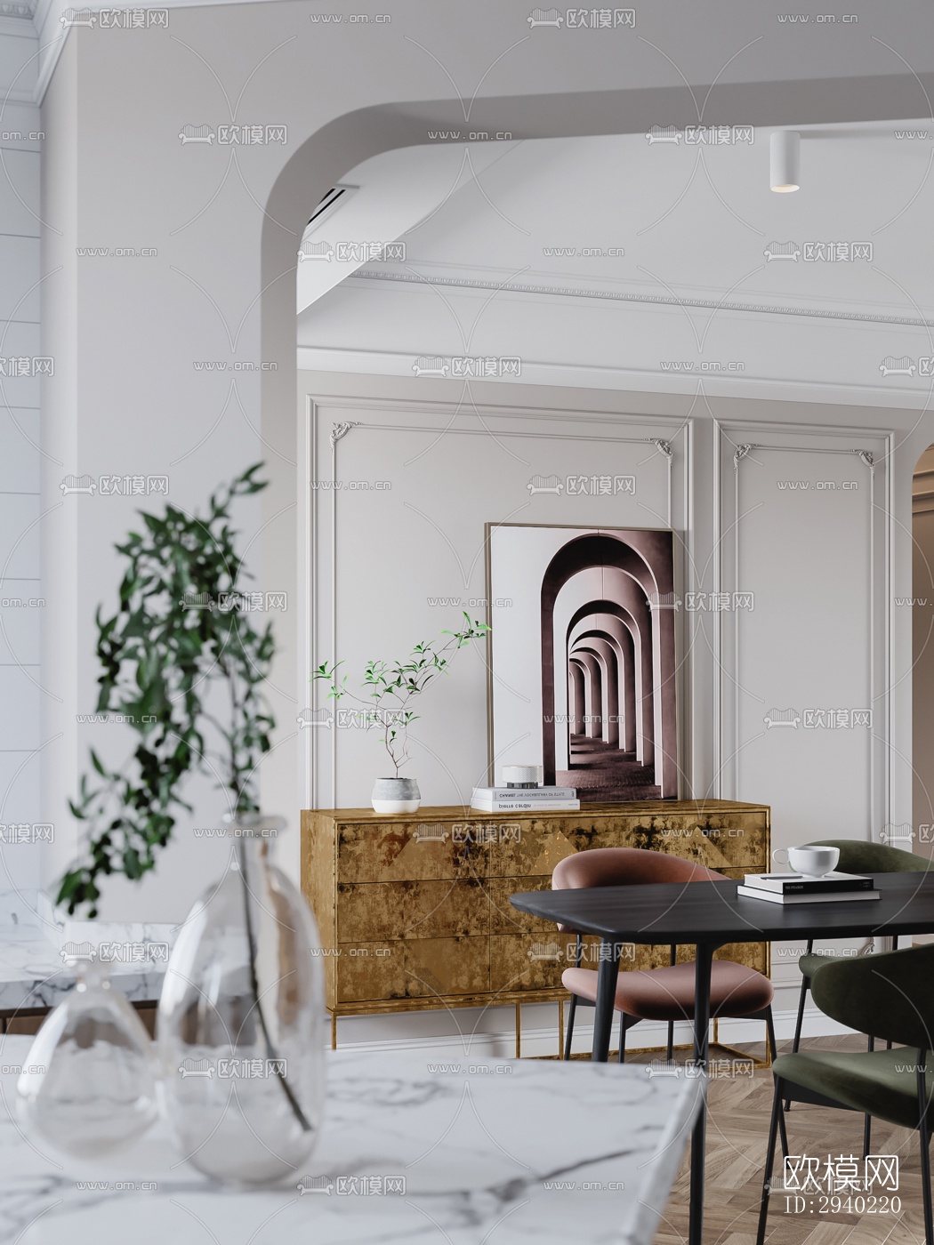 欧式平层效果图下载（渲染图14）