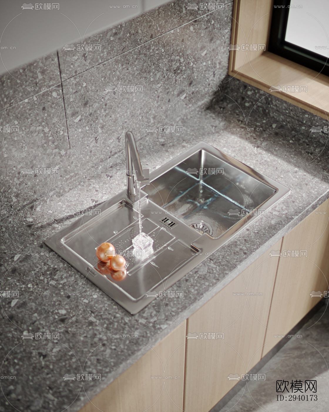 新中式平层效果图下载（渲染图9）