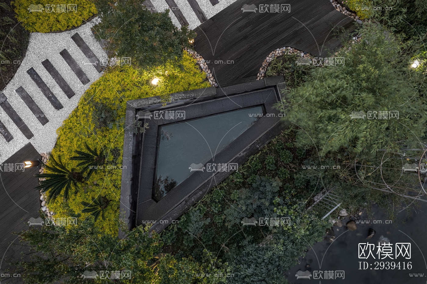 新中式酒店民宿效果图下载（渲染图15）