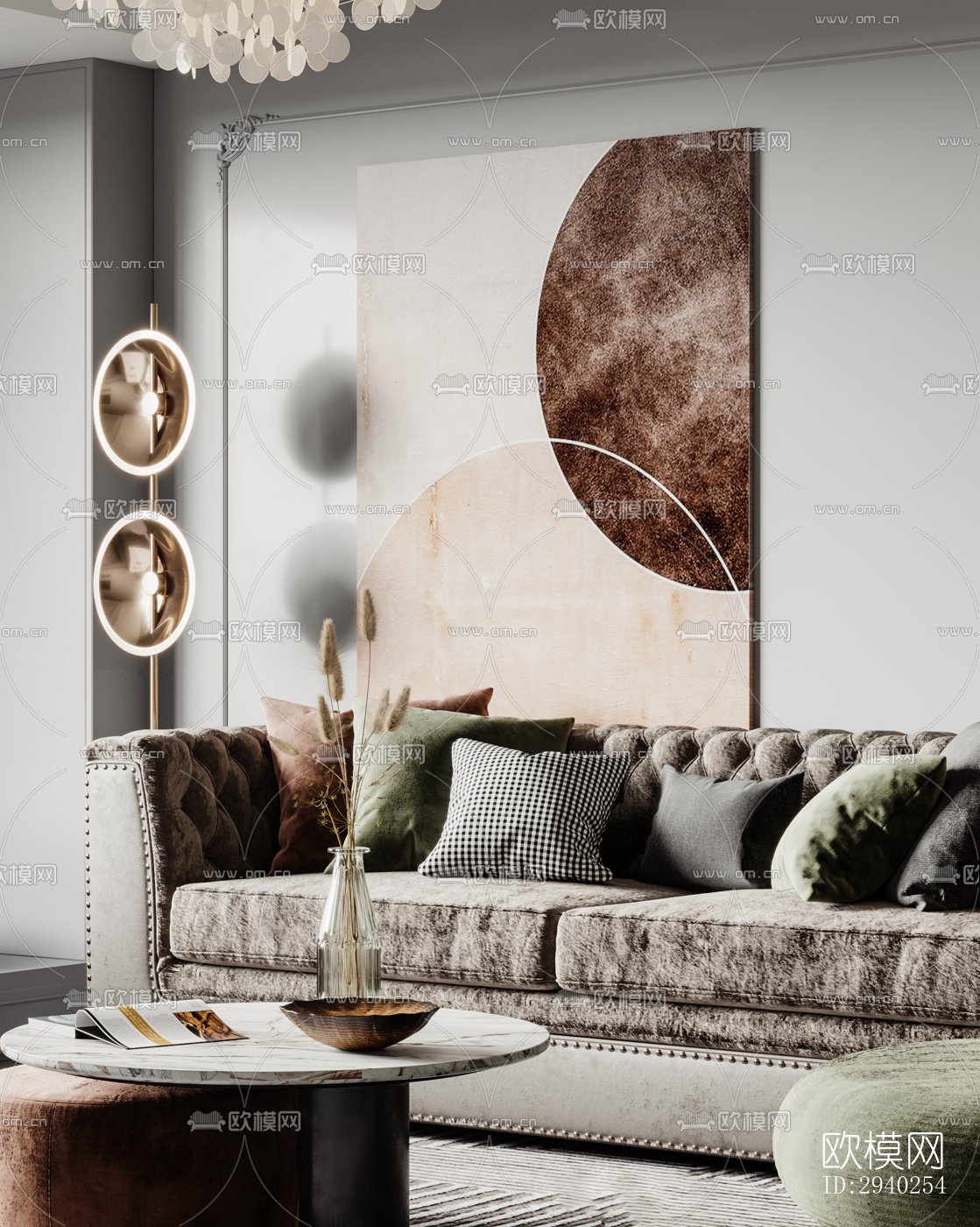 现代平层效果图下载（渲染图3）