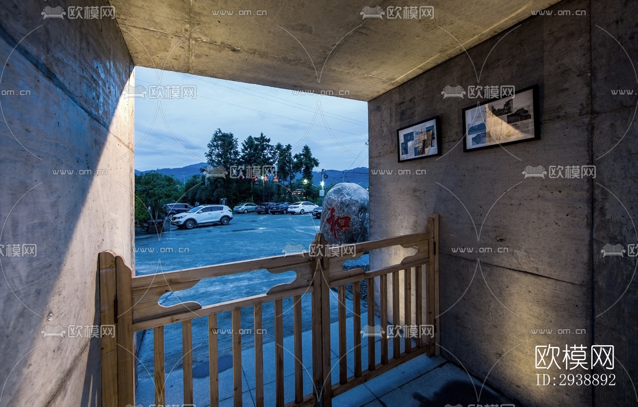 中式酒店民宿效果图下载（渲染图12）