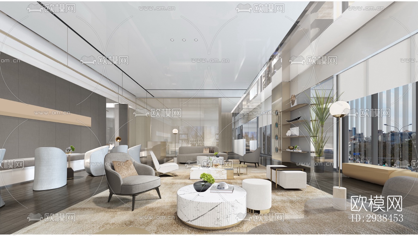 现代售楼处效果图下载（渲染图18）