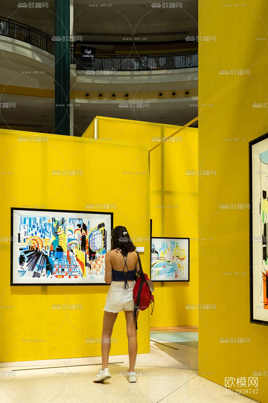 现代展览展厅效果图下载（渲染图15）