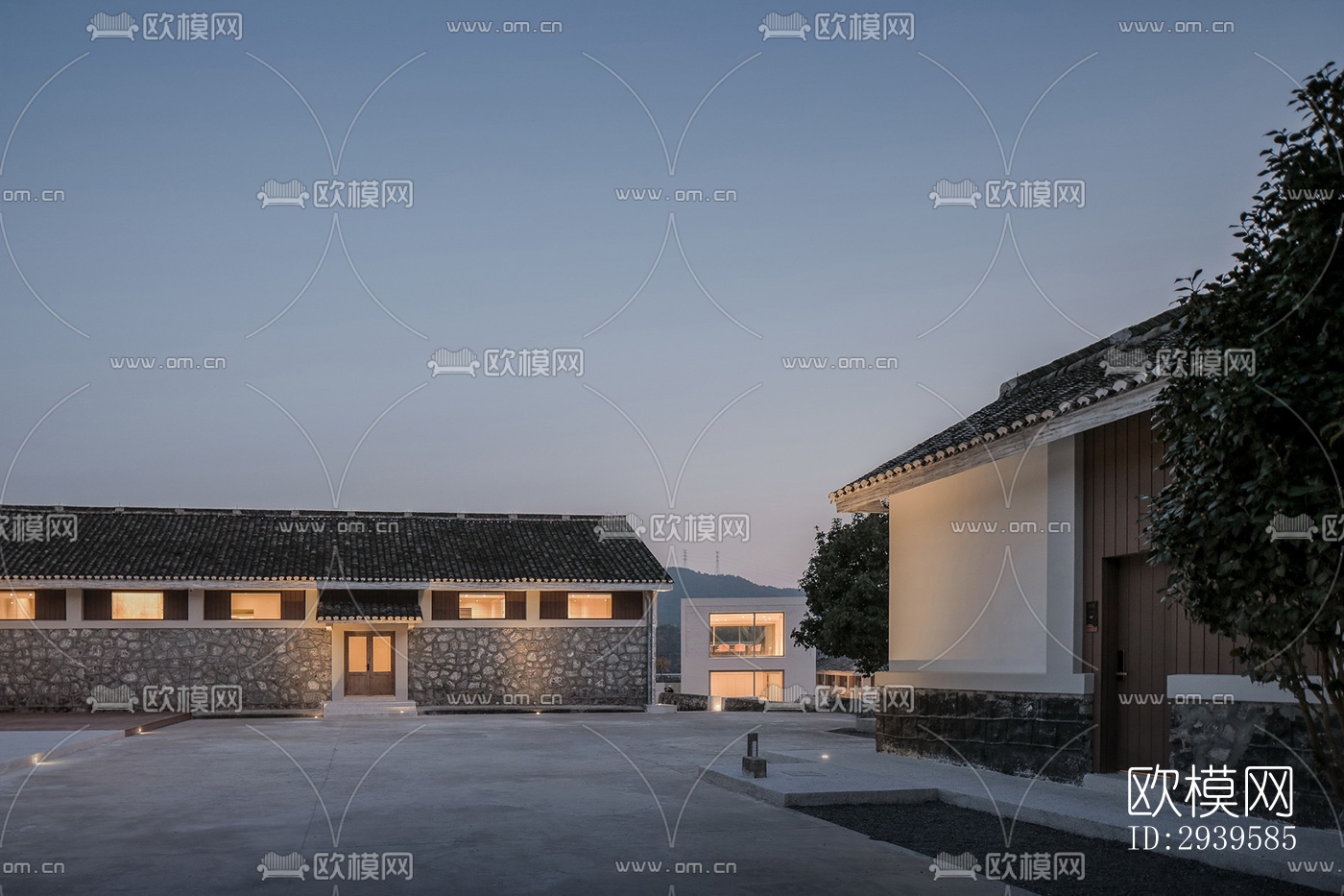 现代酒店民宿效果图下载（渲染图7）