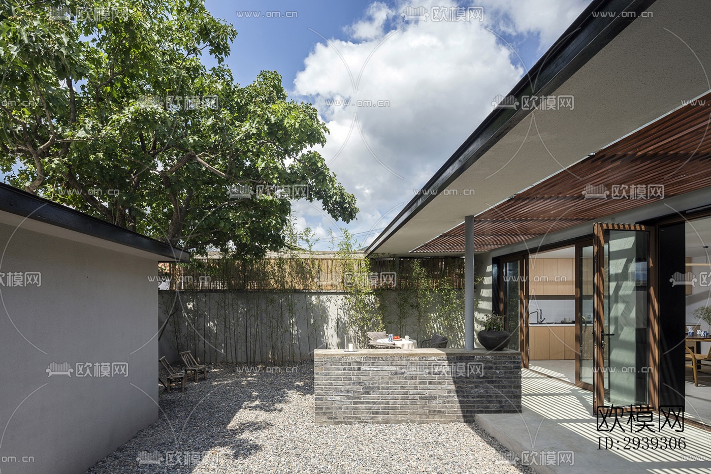 新中式酒店民宿效果图下载（渲染图2）