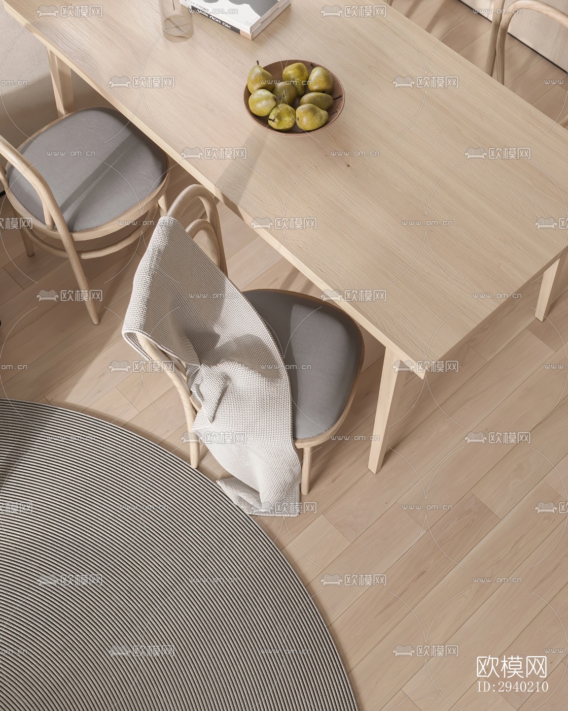 日式平层效果图下载（渲染图9）