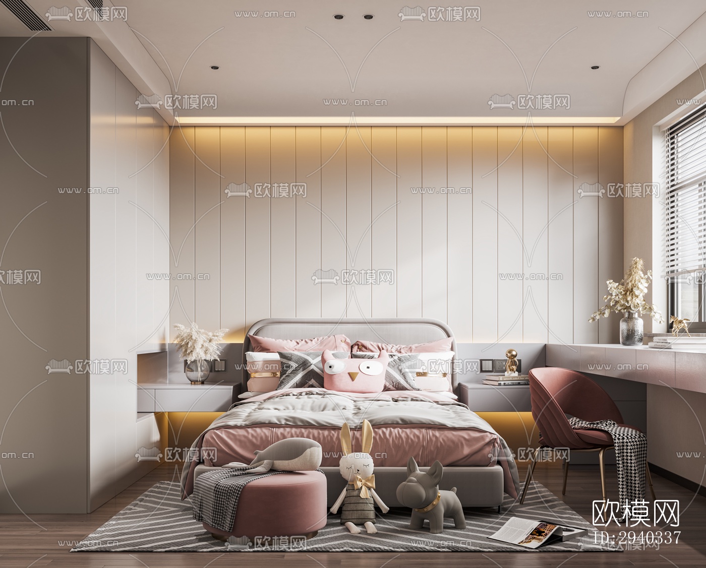 现代平层效果图下载（渲染图13）