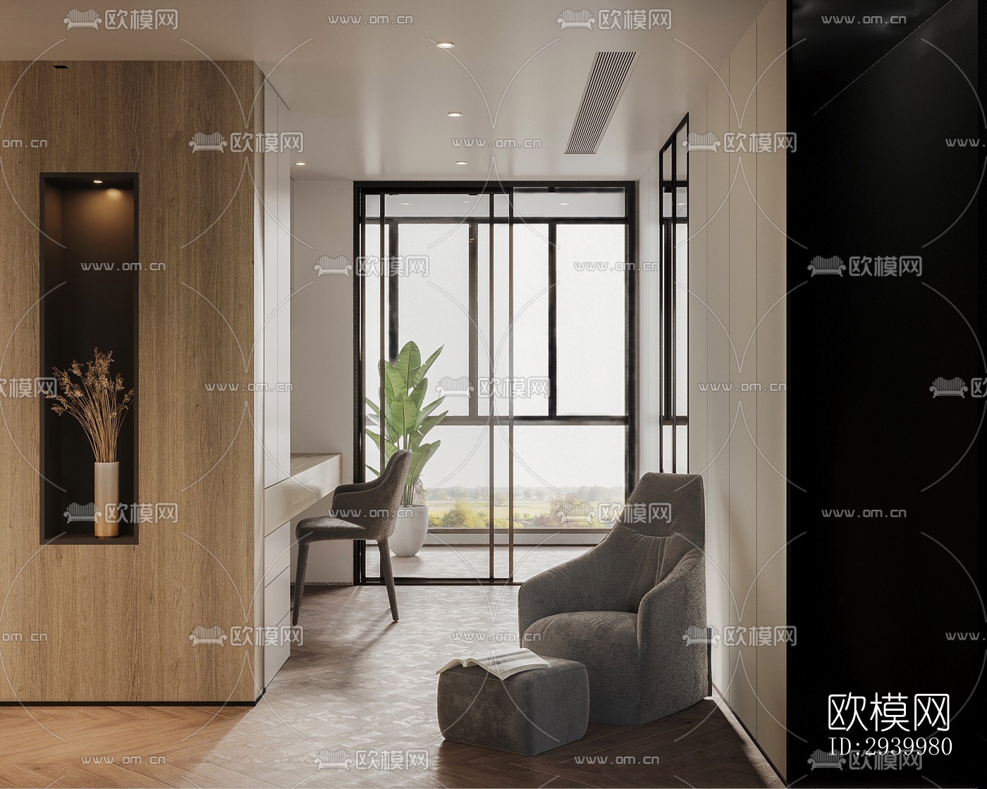 现代复式效果图下载（渲染图2）