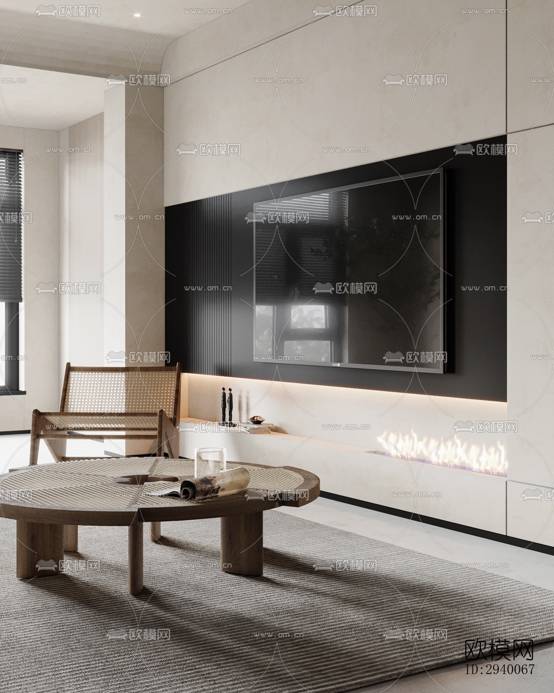 侘寂平层效果图下载（渲染图7）