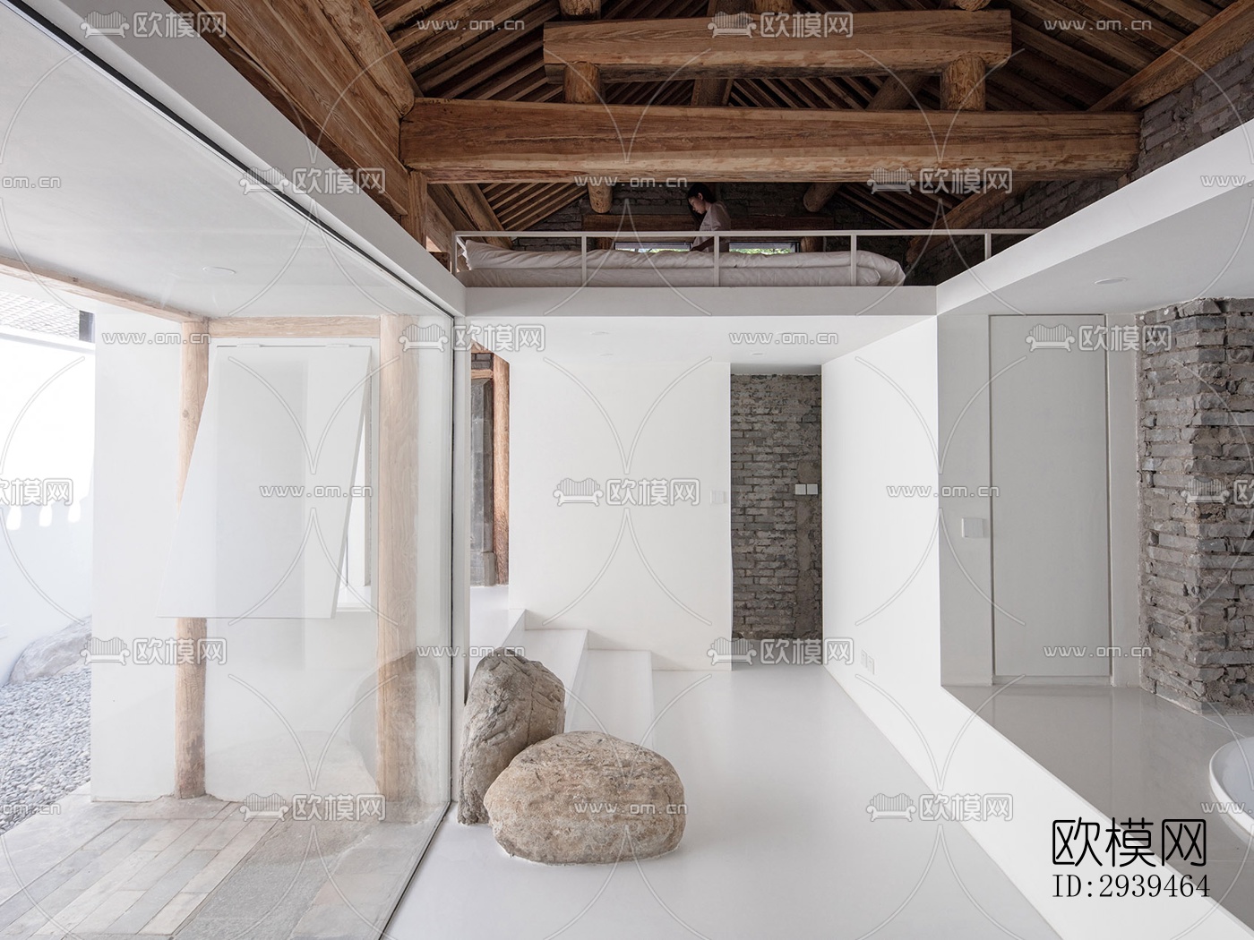 现代酒店民宿效果图下载（渲染图11）