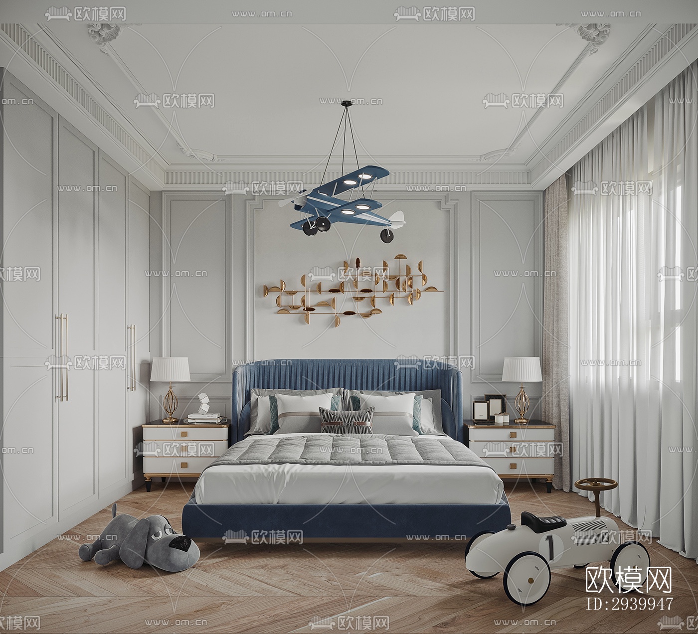 欧式复式效果图下载（渲染图3）