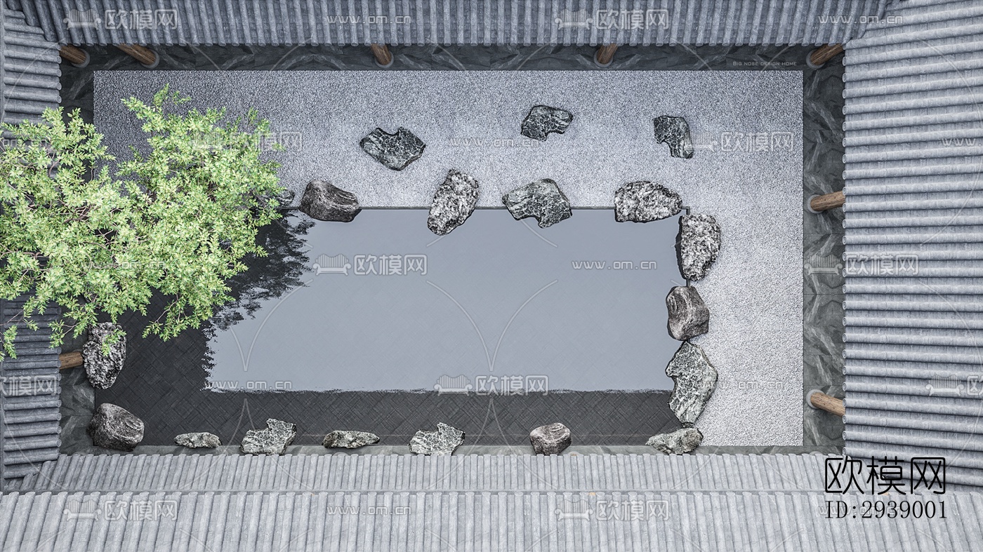 中式酒店民宿效果图下载（渲染图14）