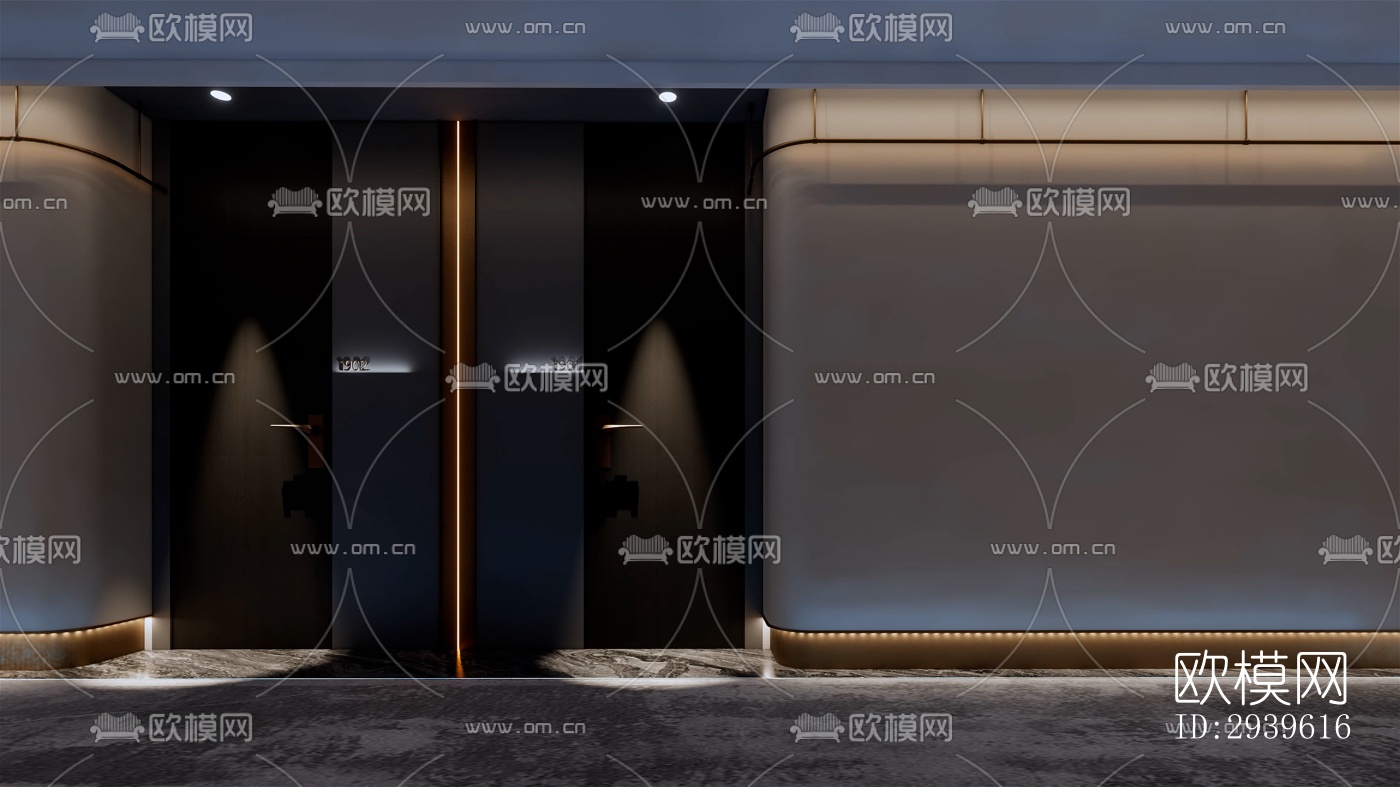 现代酒店民宿效果图下载（渲染图7）