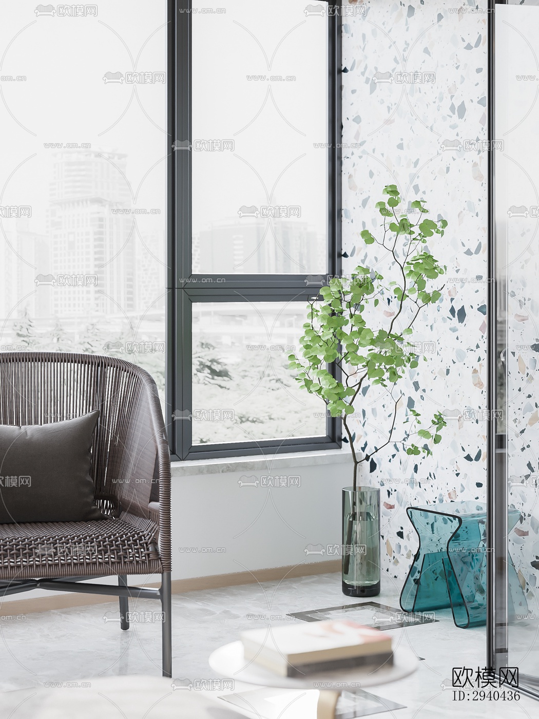 现代平层效果图下载（渲染图11）