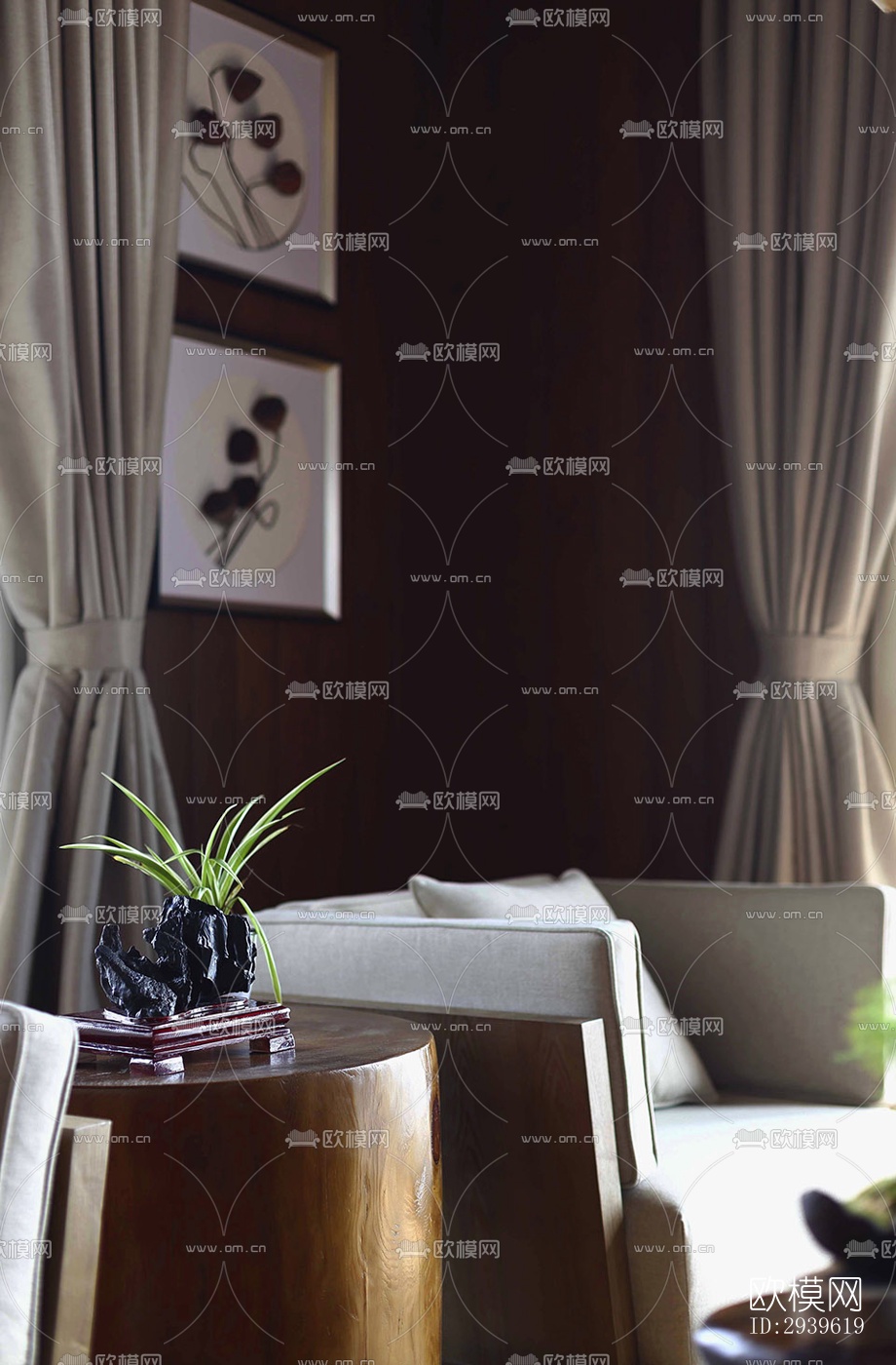 美式酒店民宿效果图下载（渲染图9）