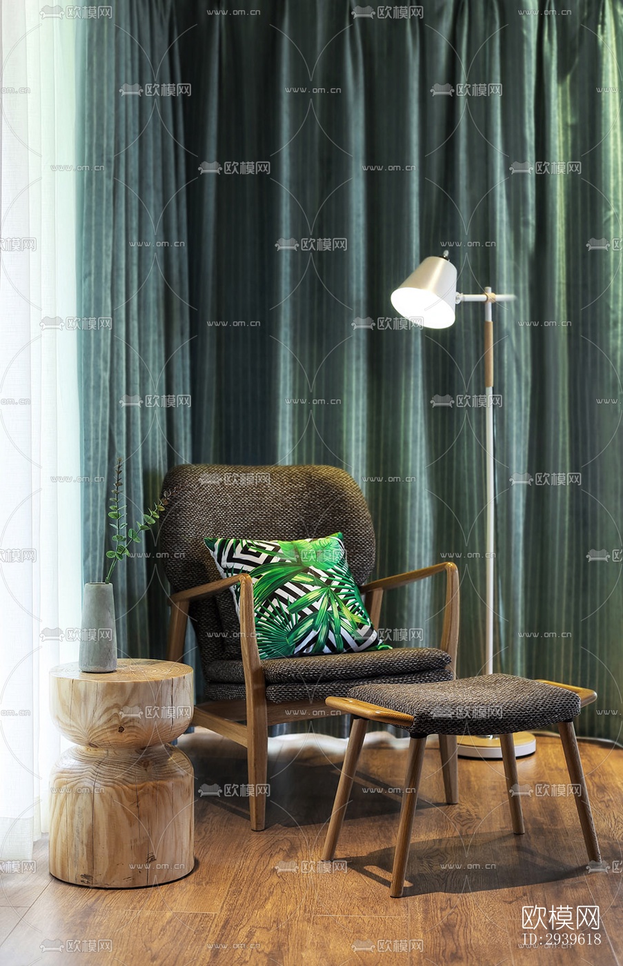 美式酒店民宿效果图下载（渲染图1）