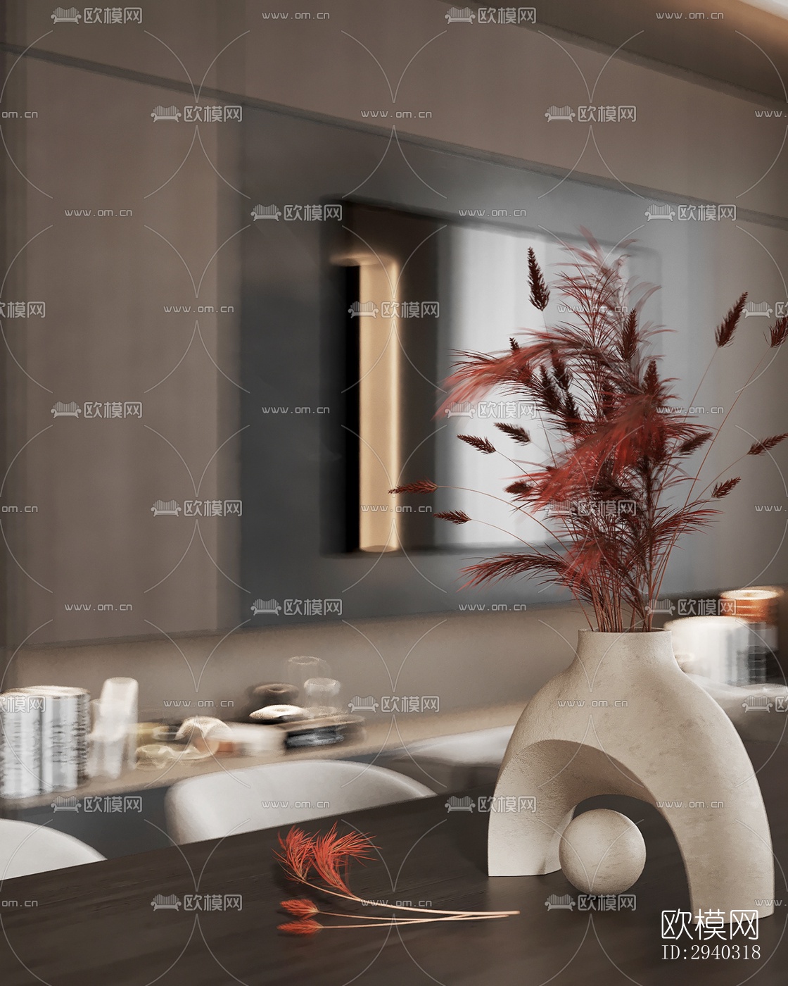 现代平层效果图下载（渲染图4）