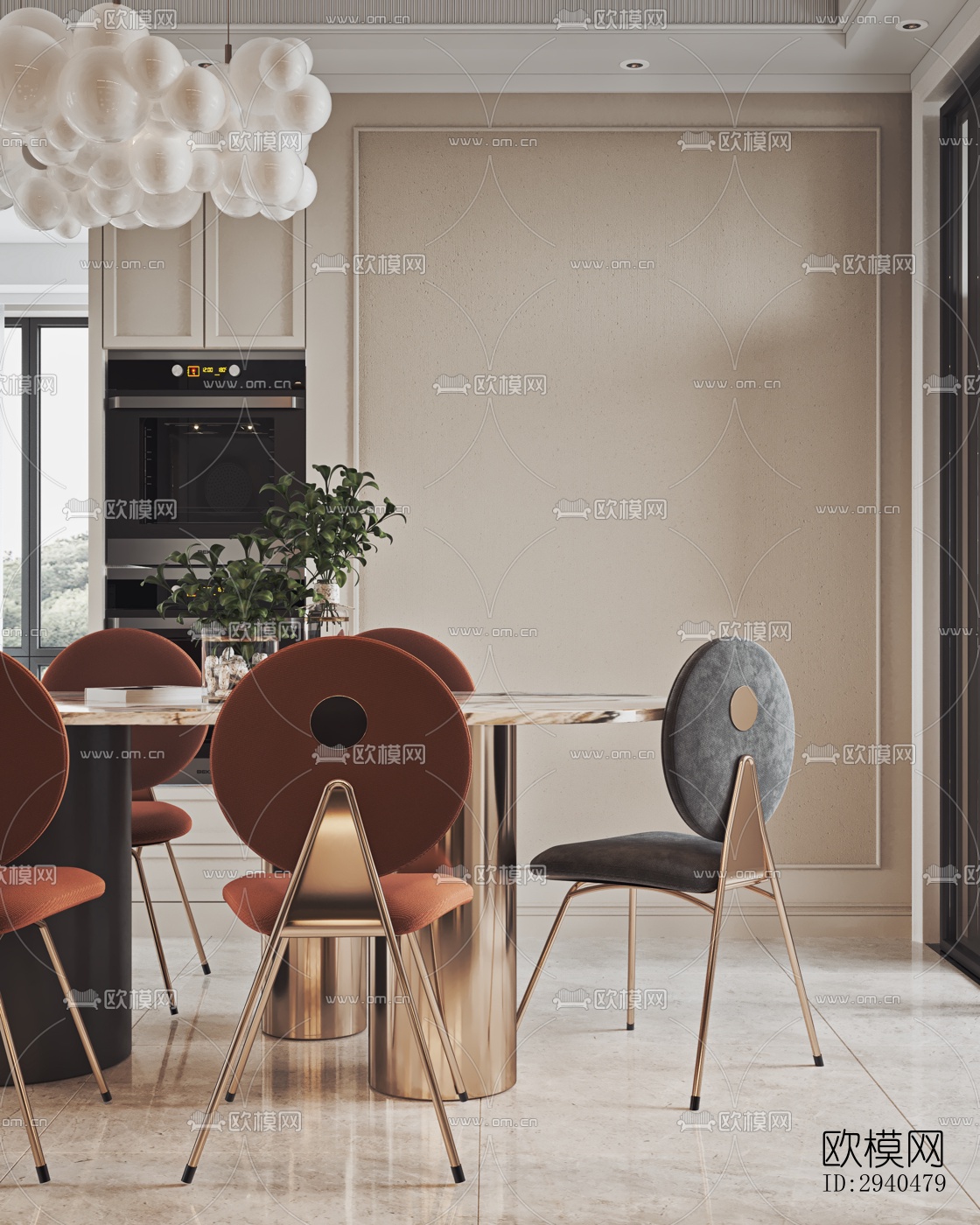 美式平层效果图下载（渲染图11）