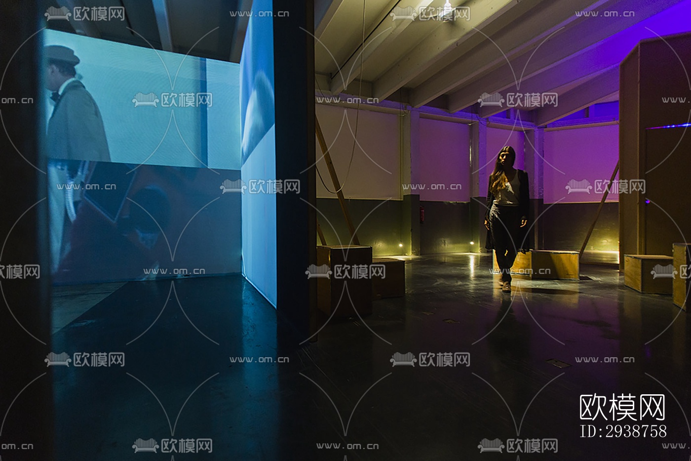 现代展览展厅效果图下载（渲染图15）