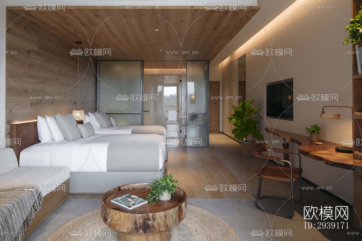 北欧酒店民宿效果图下载（渲染图12）