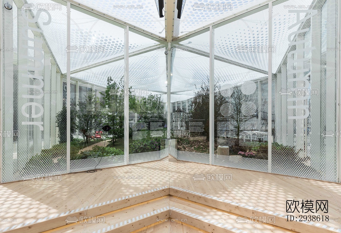 法式展览展厅效果图下载（渲染图4）