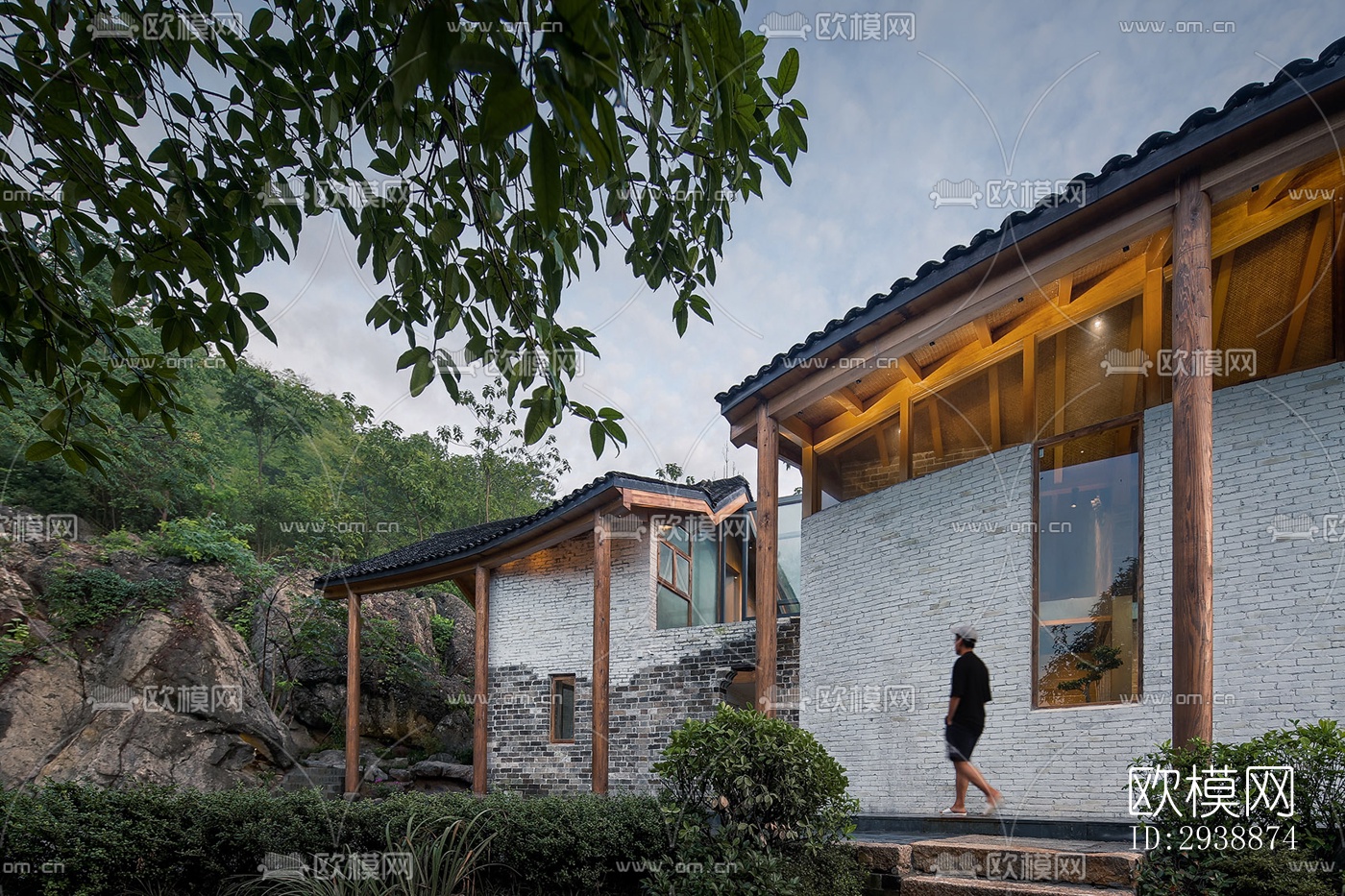 中式酒店民宿效果图下载（渲染图4）