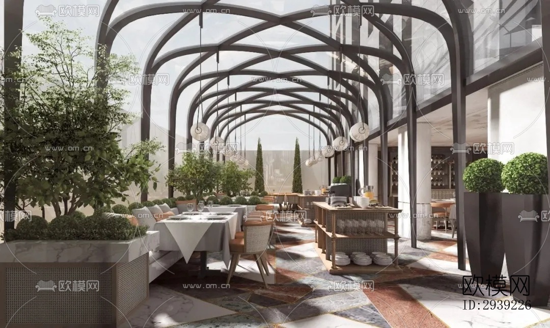 后现代酒店民宿效果图下载（渲染图3）