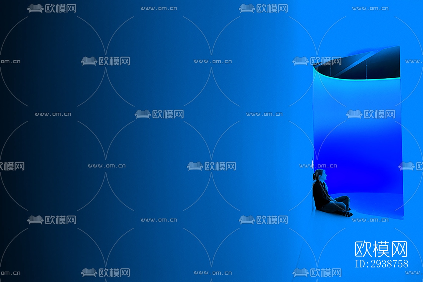 现代展览展厅效果图下载（渲染图2）