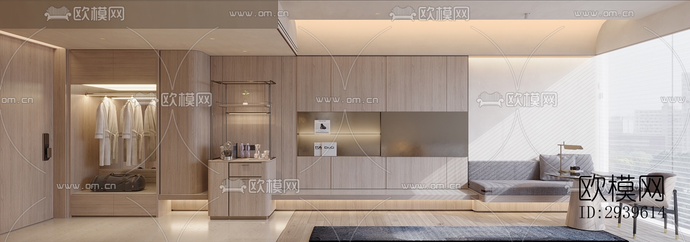 现代酒店民宿效果图下载（渲染图7）