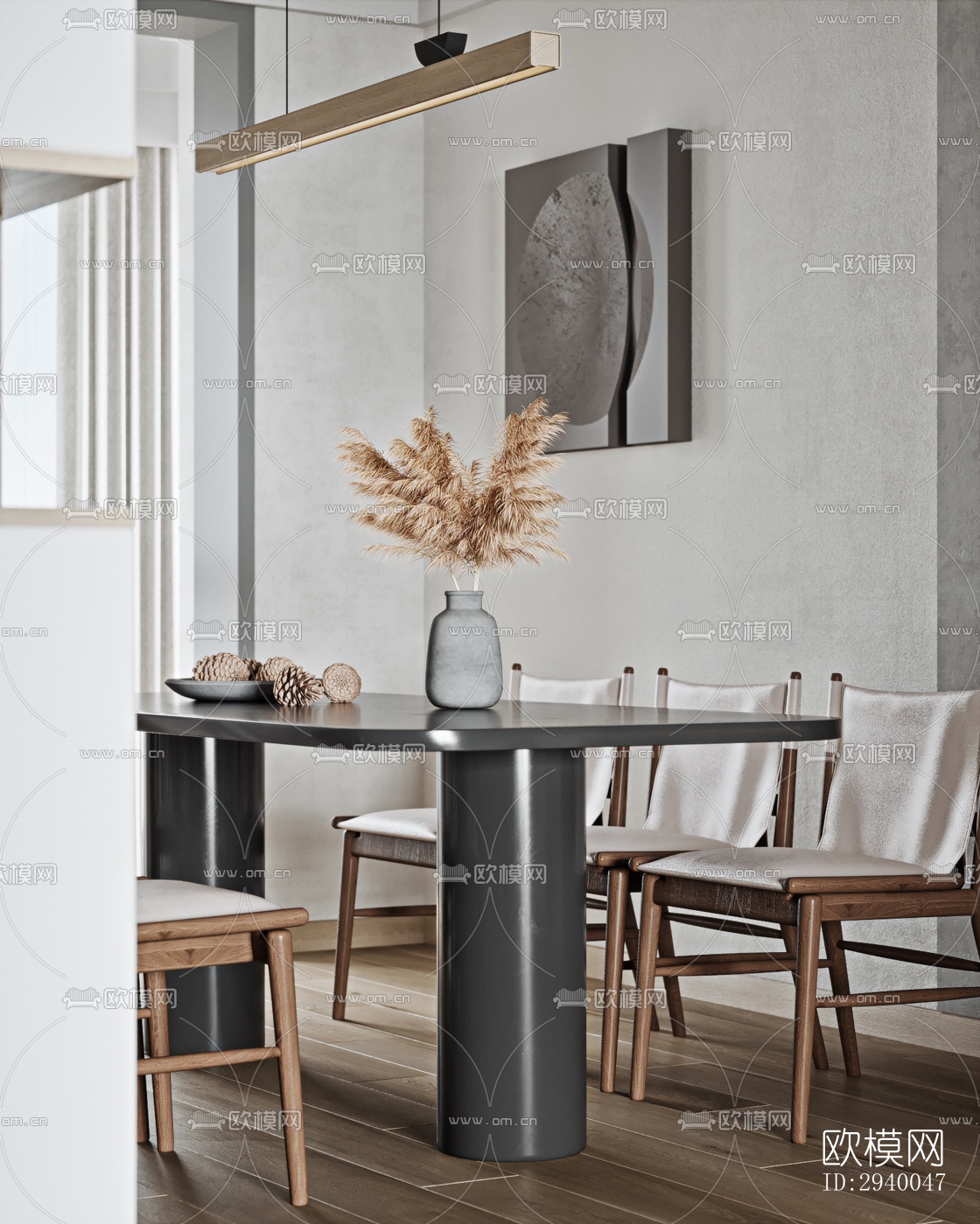 侘寂平层效果图下载（渲染图5）