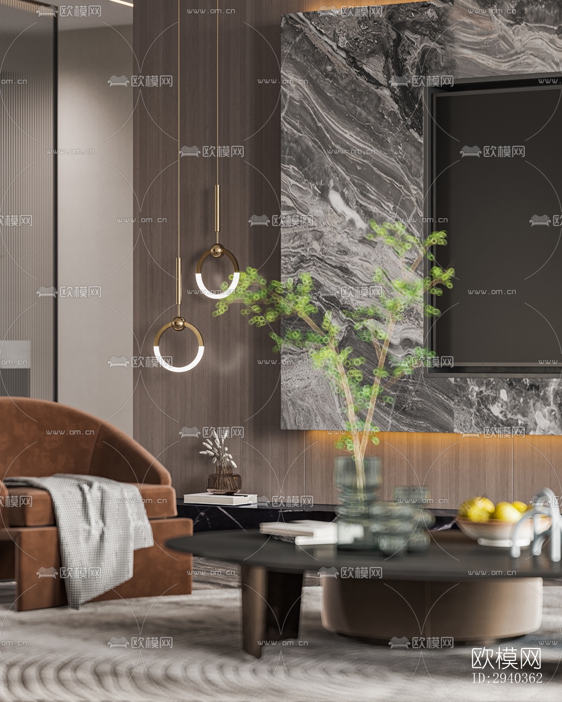 现代平层效果图下载（渲染图5）