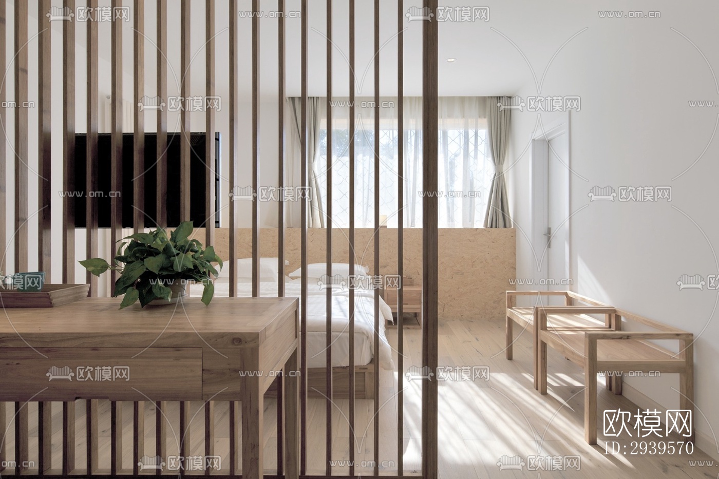 现代酒店民宿效果图下载（渲染图16）