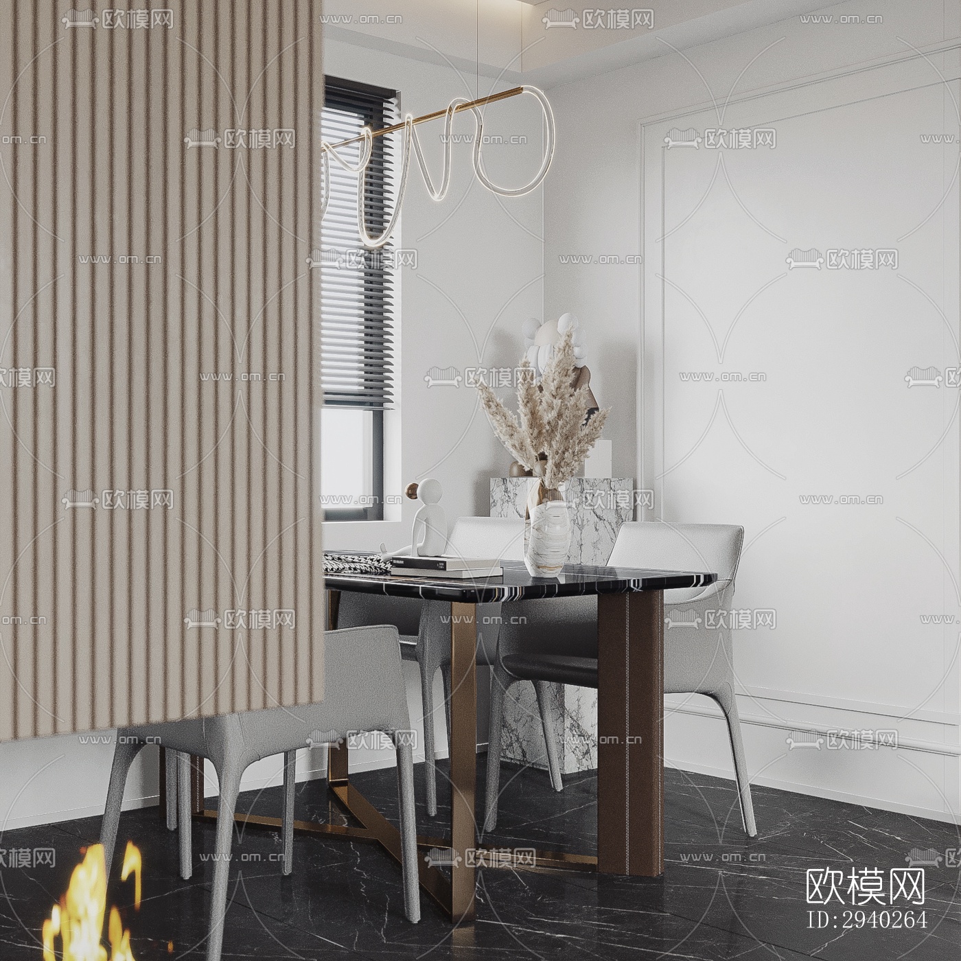 现代平层效果图下载（渲染图10）