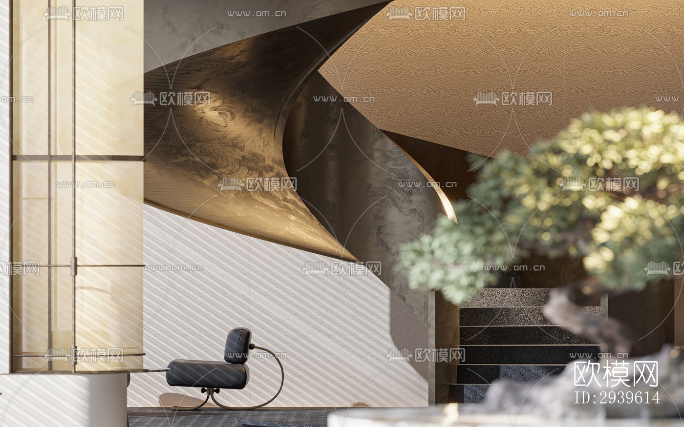 现代酒店民宿效果图下载（渲染图2）