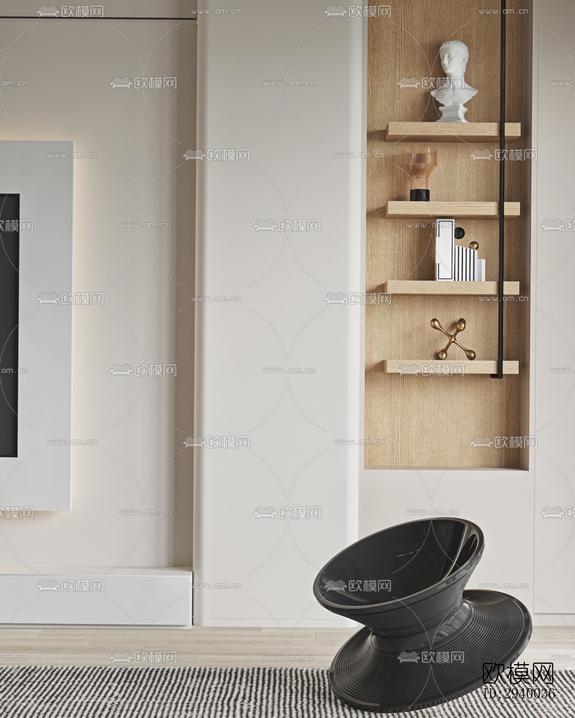 侘寂平层效果图下载（渲染图1）