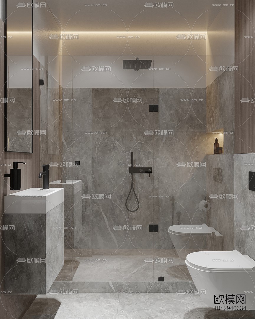 现代平层效果图下载（渲染图9）