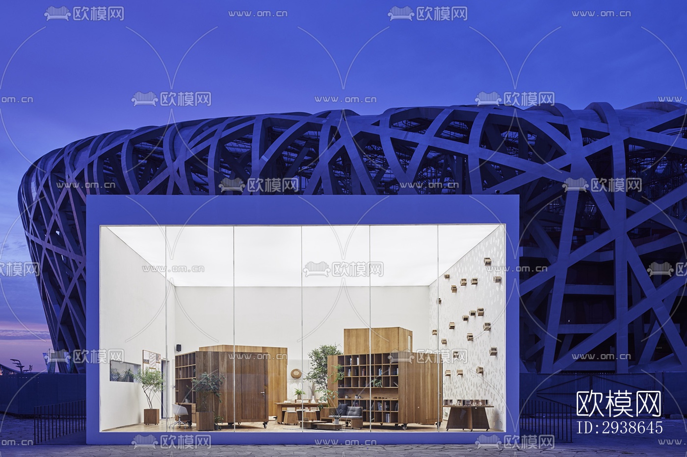 现代展览展厅效果图下载（渲染图6）