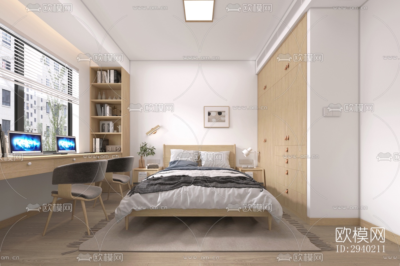 日式平层效果图下载（渲染图7）