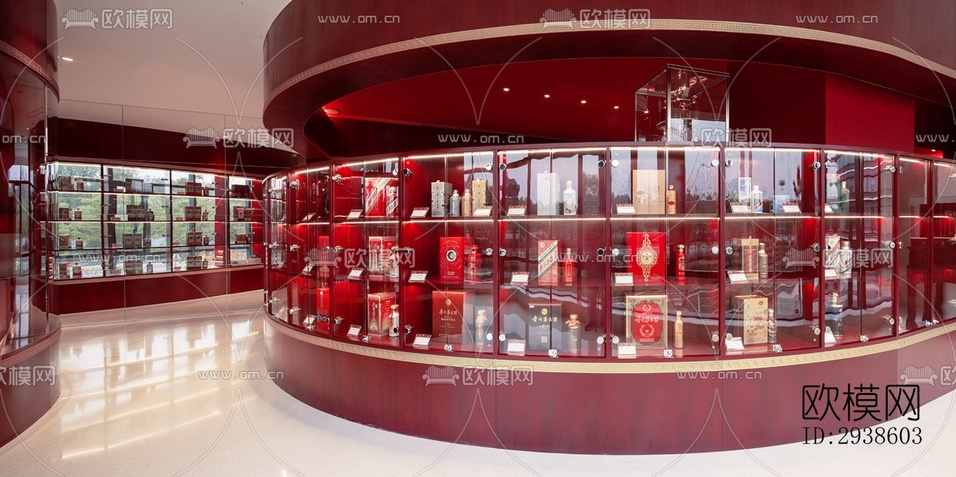 新中式展览展厅效果图下载(渲染图15)