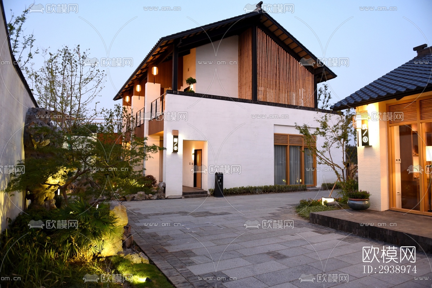 中式酒店民宿效果图下载（渲染图2）