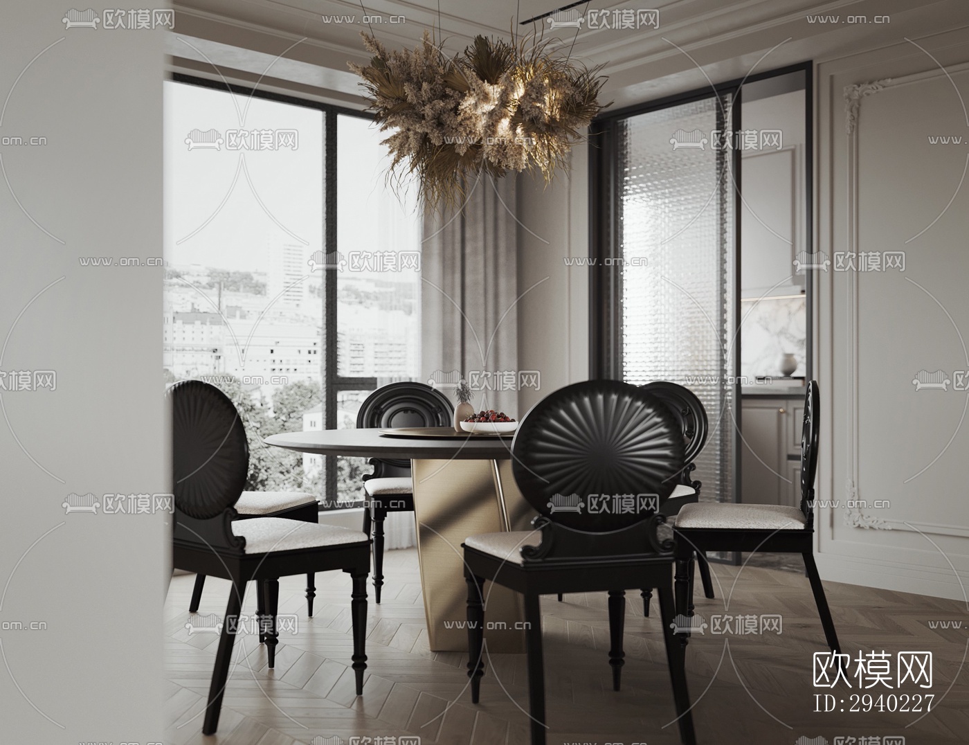 法式平层效果图下载（渲染图5）