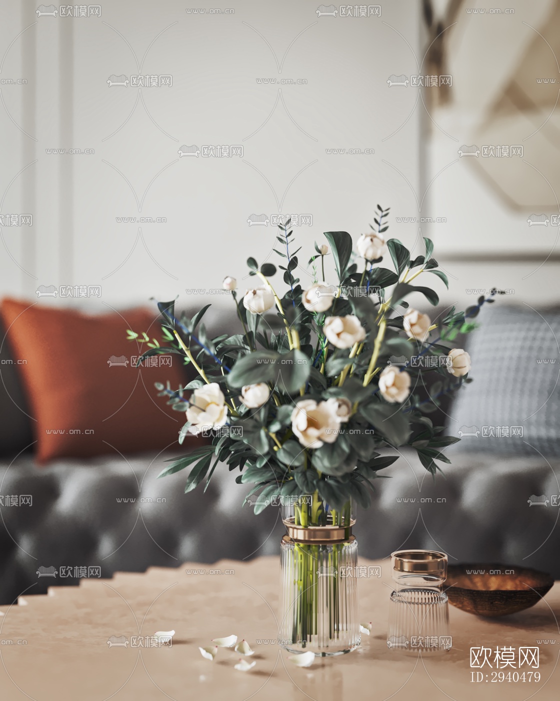 美式平层效果图下载（渲染图5）