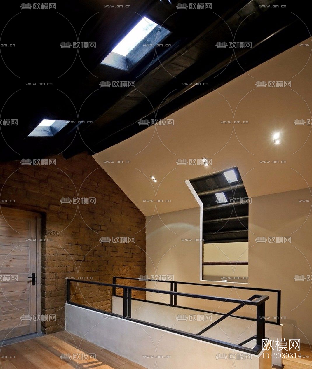 新中式酒店民宿效果图下载（渲染图6）