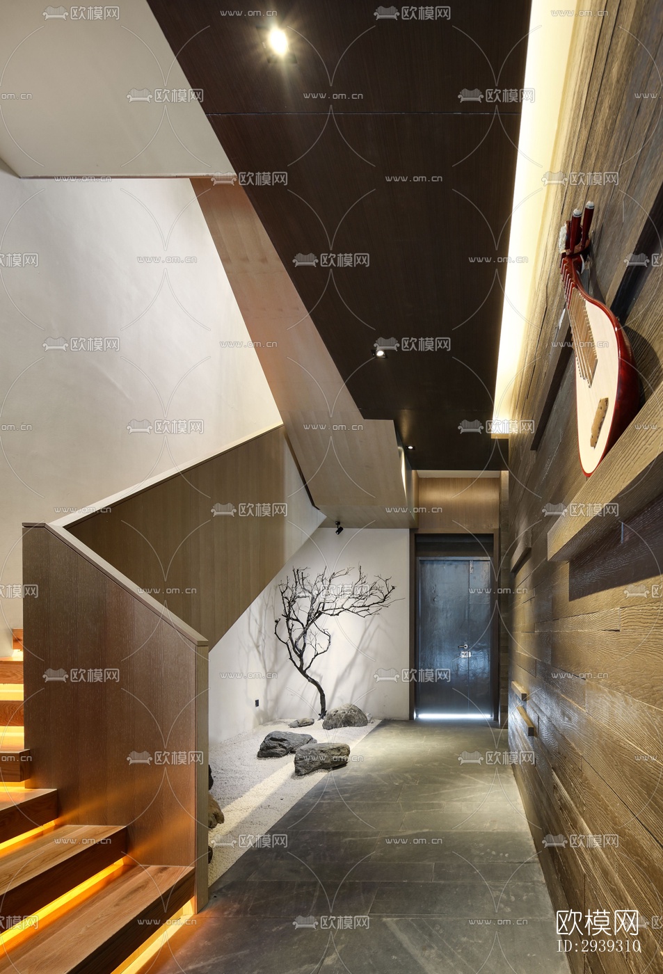 新中式酒店民宿效果图下载（渲染图7）