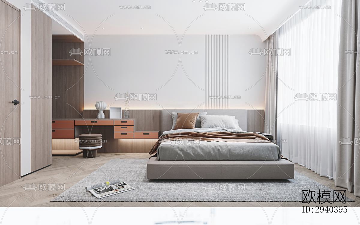 现代平层效果图下载（渲染图2）