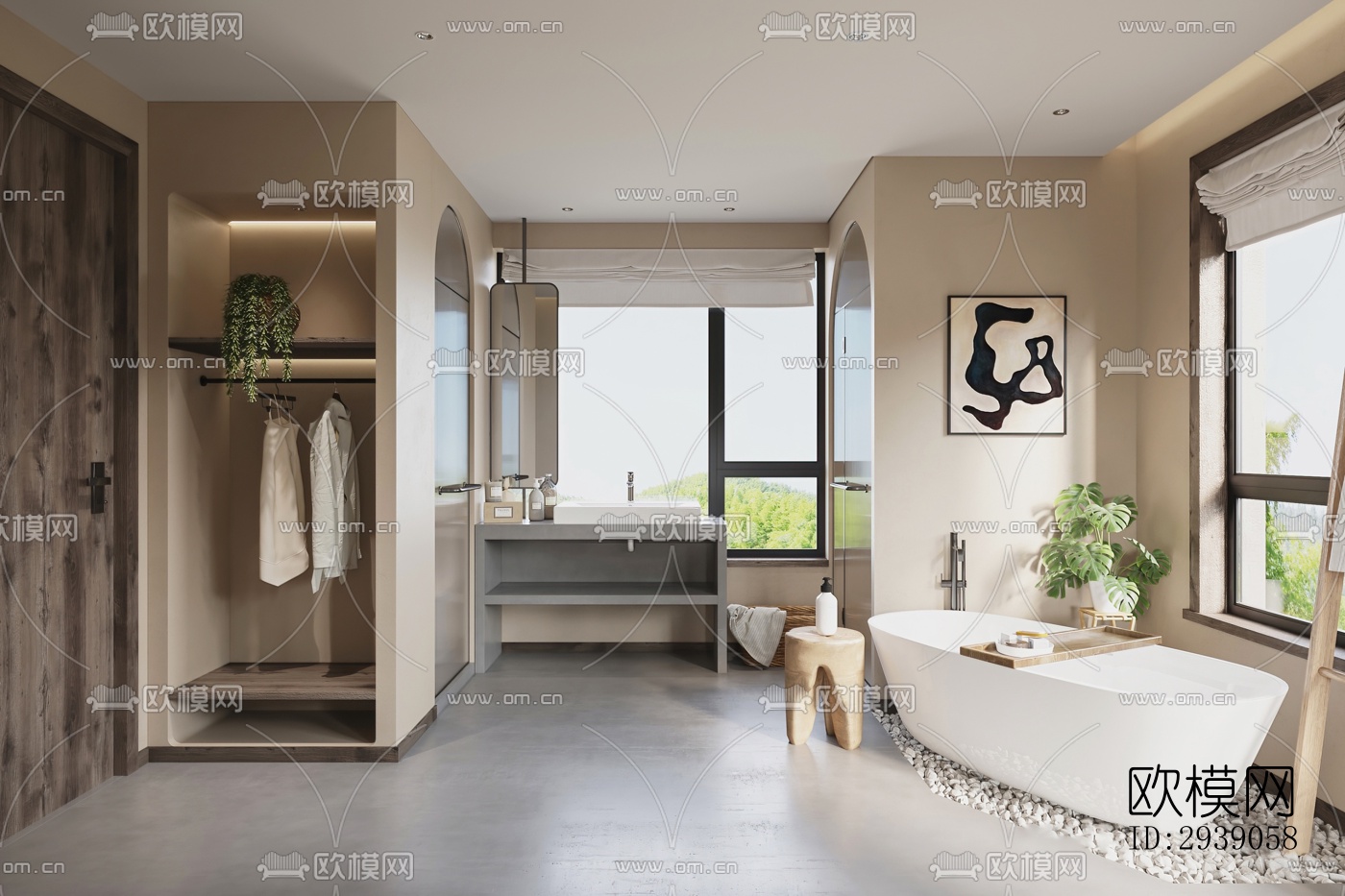 侘寂酒店民宿效果图下载（渲染图19）