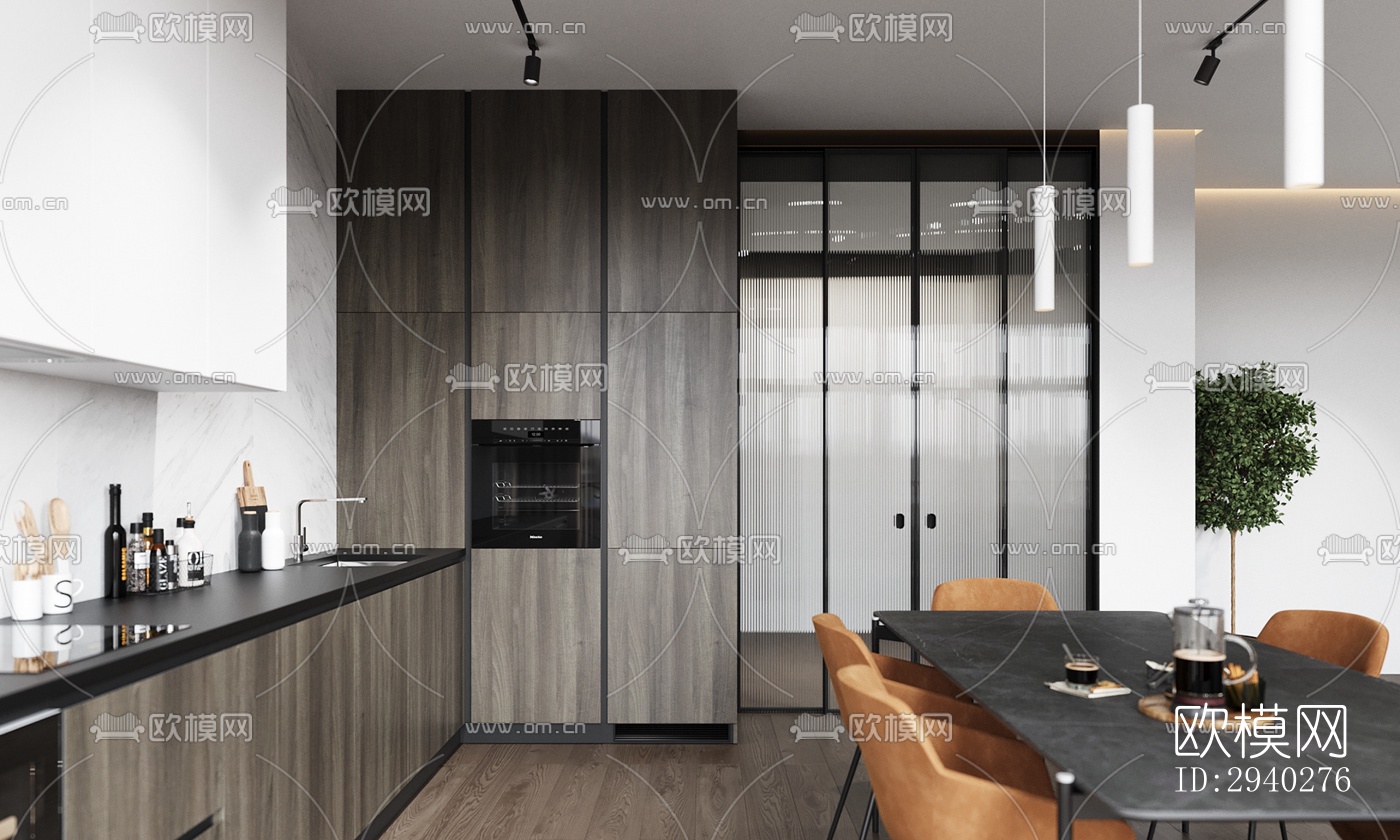 现代平层效果图下载（渲染图15）