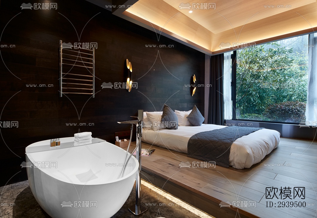 现代酒店民宿效果图下载（渲染图10）