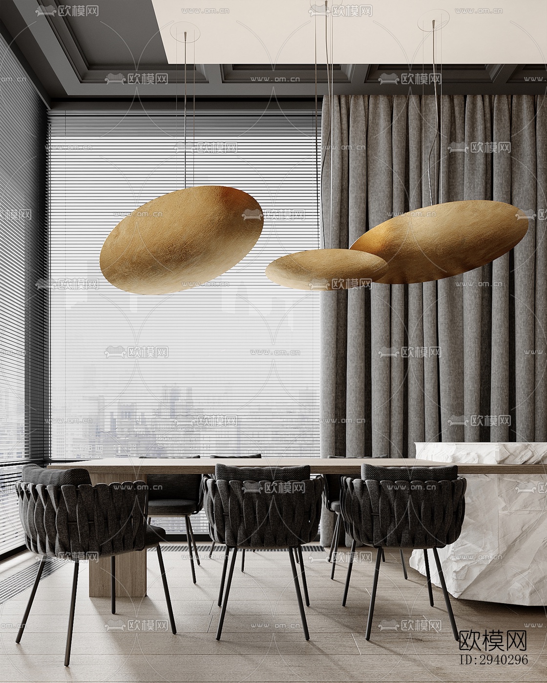 现代平层效果图下载（渲染图7）