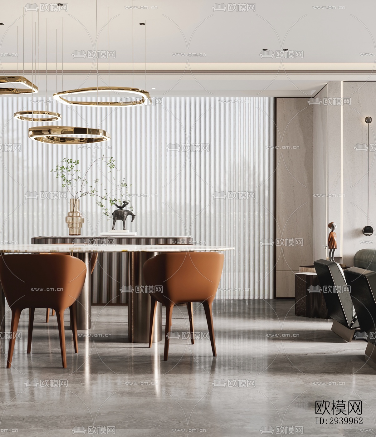 现代复式效果图下载（渲染图4）